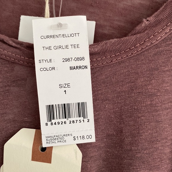 Current Elliott The Girlie Tee SIZE 1 (small) - Picture 10 of 12